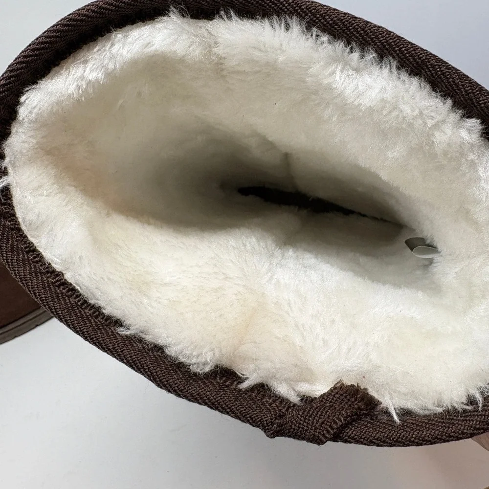 Dawgs Womens Brown Size 11‎ Faux Suede Cozy Plush Lined Winter Boots